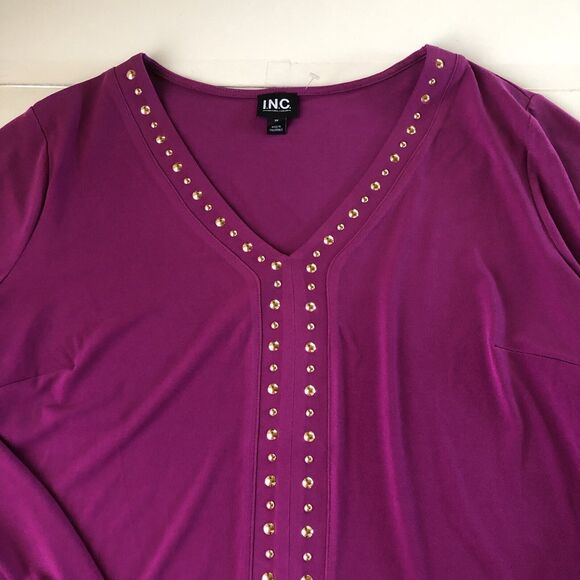 INC International Concepts Women’s Purple Embellished Blouse Size 1X NWOT - Picture 8 of 13